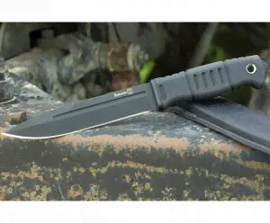 Нож Кизляр "Витязь" (рукоять эластрон), цвет: хаки-0