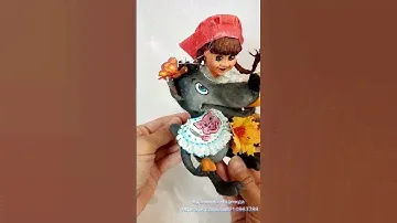 И Волки сыты и Бабки целы 😅 елочная игрушка из ваты Красная шапочка.