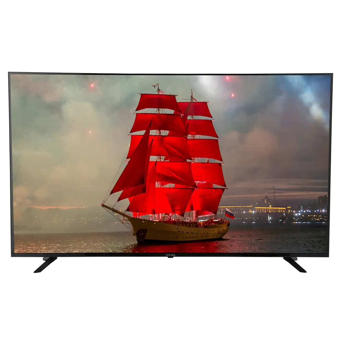 Витязь Телевизор 65" 4K UHD, черный-0